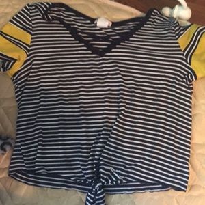 Striped crop top